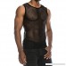 AMOFINY Men's Tops Summer Casual Muscle Pullover Tank Vest Mesh Shirt Top Blouse Black B07PCH51S5